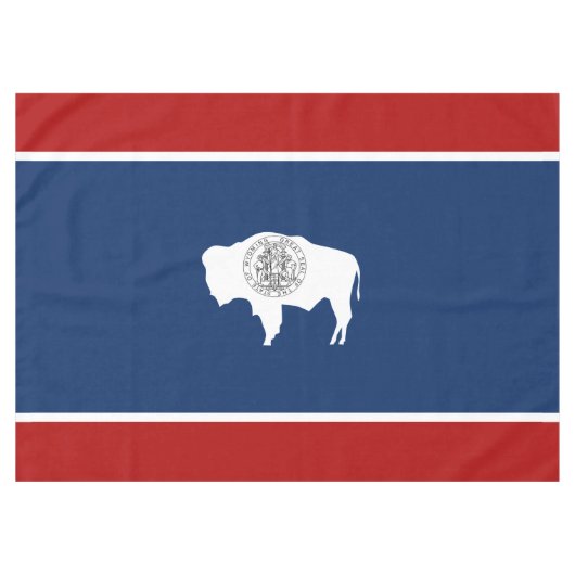 Wyoming vlag tafelkleed (Voorkant (Horizontaal))