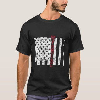Wyoming Vlag van de Verenigde Staten op 4 juli Ame T-shirt