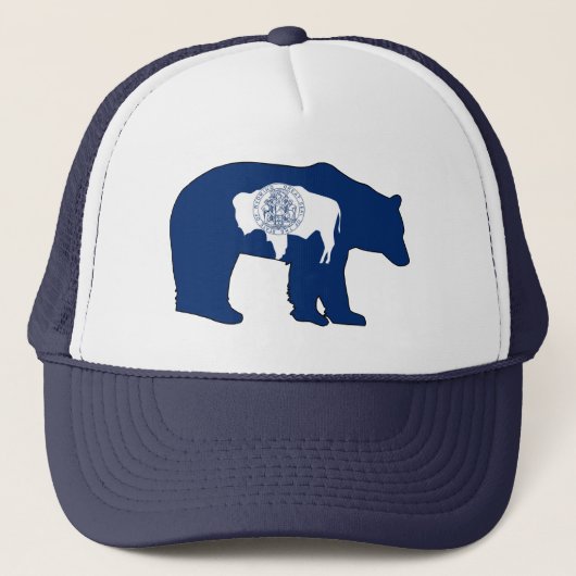Wyoming Vlaggenbeer Trucker Pet (Voorkant)