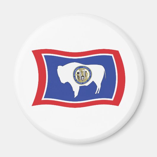 Wyoming Vlagmagneet Magneet (Voorkant)