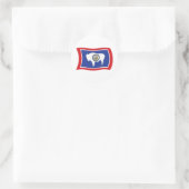 Wyoming Vlagsticker Ronde Sticker (Tas)