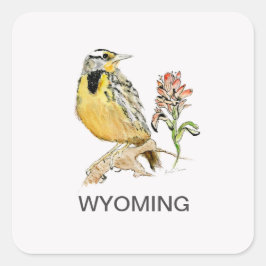 Wyoming-vogelbloem Vierkante Sticker