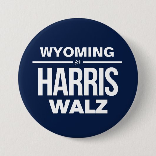 Wyoming voor Harris Walz Ronde Button 7,6 Cm (Voorkant)