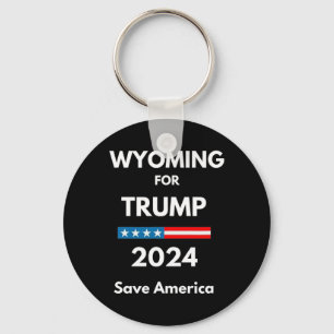 Wyoming Voor Trump President Verkiezing Republikei Sleutelhanger