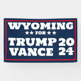 Wyoming voor Trump Vance 2024 Banner