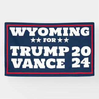 Wyoming voor Trump Vance 2024 Banner