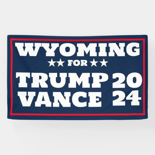 Wyoming voor Trump Vance 2024 Banner (Horizontaal)