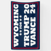 Wyoming voor Trump Vance 2024 Banner (Verticaal)
