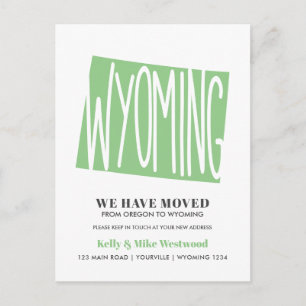 Wyoming We hebben New address New Home Briefkaart 