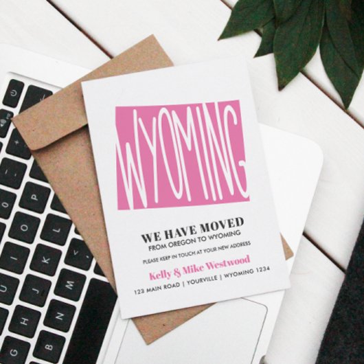 Wyoming We hebben New address New Home Briefkaart 