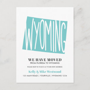 Wyoming We hebben New address New Home Briefkaart 
