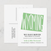 Wyoming We zijn verhuisd Nieuw adres Nieuw Thuis   Briefkaart (Voorkant / Achterkant)