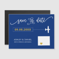 Wyoming Wedding Save the Date Kaart, Map