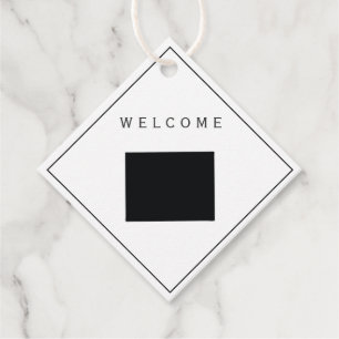 Wyoming Welcome Bag Gift Labels, Wedding Weekend Bedankjes Labels