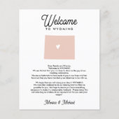 WYOMING Welkomstbrief Reisroute OM HET EVEN WELKE  (Voorkant)