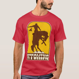 Wyoming Western Cowboy Rodeo Travel Souven T-shirt