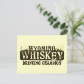 Wyoming Whiskey Drink Champion Briefkaart (Staand voorkant)