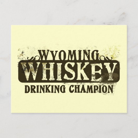 Wyoming Whiskey Drink Champion Briefkaart (Voorkant)