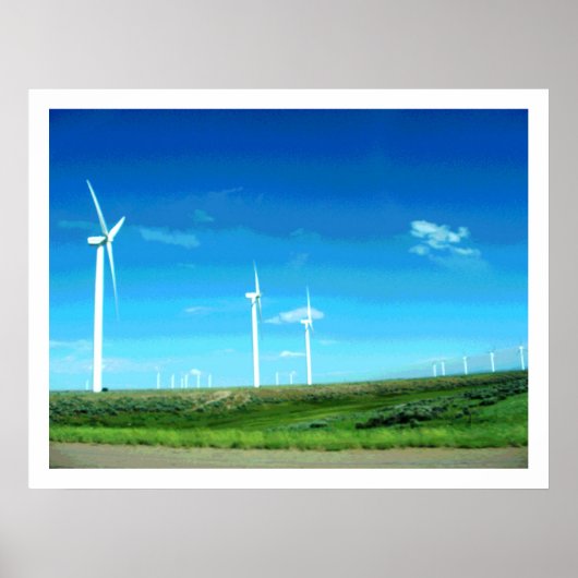 Wyoming Wind Turbines II Afdrukken Poster (Voorkant)