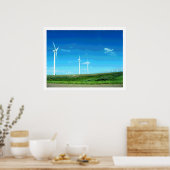 Wyoming Wind Turbines II Afdrukken Poster (Keuken)