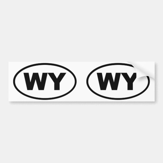 Wyoming WY oval Bumpersticker (Voorkant)