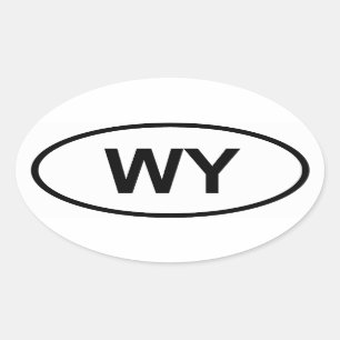Wyoming "WY" Ovale Sticker