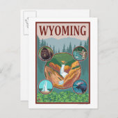 Wyoming Wyoming Collage Briefkaart (Voorkant / Achterkant)