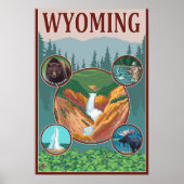 Wyoming Wyoming Collage Poster (Voorkant)