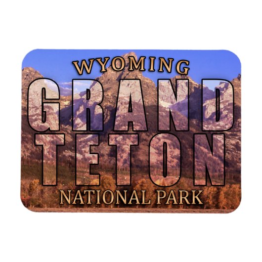 Wyoming's Grand Teton National Park magneet (Horizontaal)