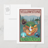 WyomingYellowstone Collage Briefkaart (Voorkant / Achterkant)