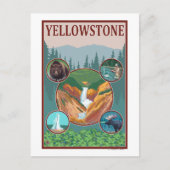 WyomingYellowstone Collage Briefkaart (Voorkant)