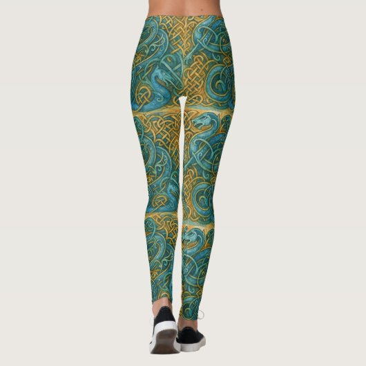Wyrm & Weave – Keltische slangenknoopwerk Leggings (Achterkant)