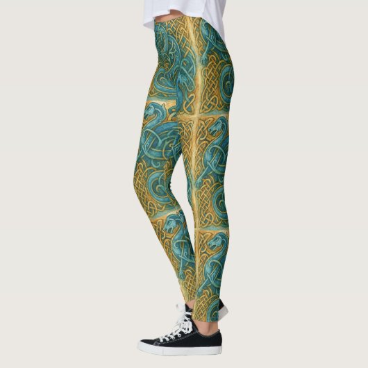 Wyrm & Weave – Keltische slangenknoopwerk Leggings (Links)