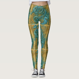 Wyrm & Weave – Keltische slangenknoopwerk Leggings