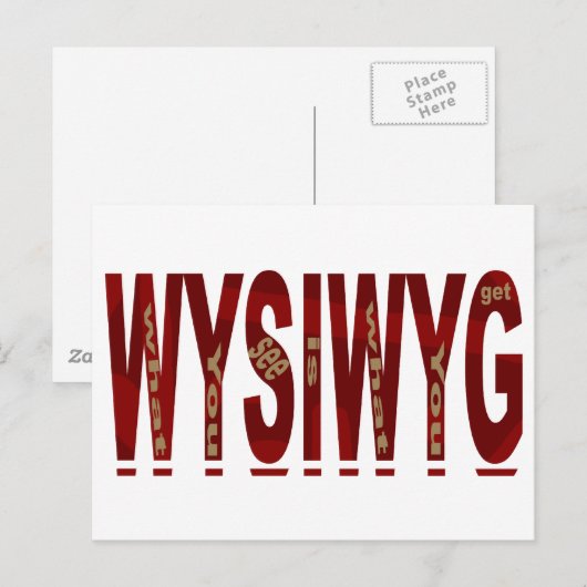 WYSIWYG BRIEFKAART (Voorkant / Achterkant)