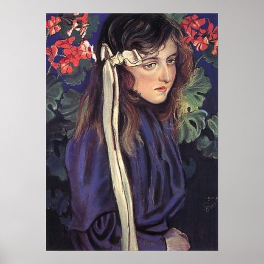 Wyspianski, Portrait of Eliza Parenska, 1905 Poster (Voorkant)