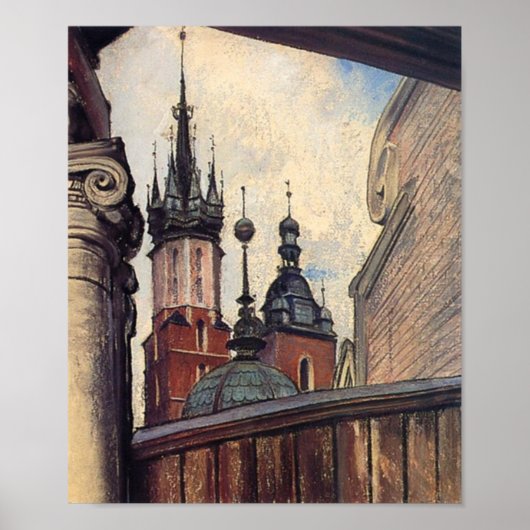 Wyspianski, The Towers of St Mary's Church, 1905 Poster (Voorkant)