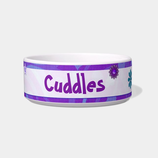 Wysteria Jeweled 3D ADD NAME Voerbakje (Voorkant)