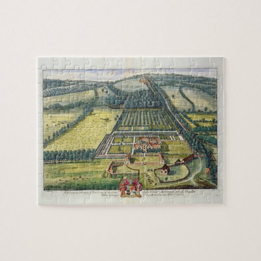 Wytham in het graafschap Berkshire gegraveerd door Legpuzzel (Horizontaal)