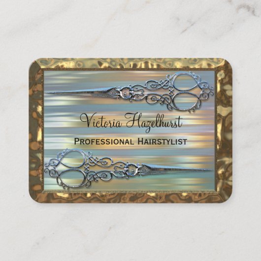 Wythcoiffer Double Scissors Professional Visitekaartje (Voorkant)