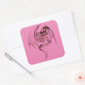 Wyvern Dragon is Fantasy Mythical Creats Class Vierkante Sticker (Envelop)