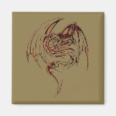 Wyvern Dragon zijn fantasy Mythical Creaters Magneet (Voorkant)