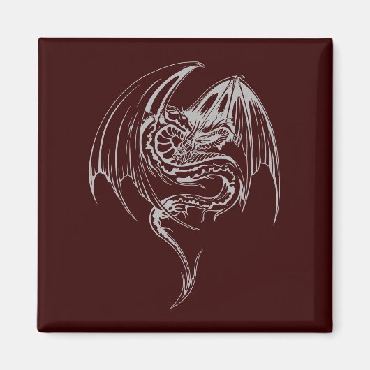 Wyvern Dragon zijn fantasy Mythical Creaters Magneet (Voorkant)