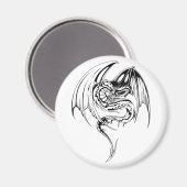 Wyvern Dragon zijn fantasy Mythical Creaters Magneet (Voorkant / Achterkant)
