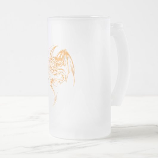 Wyvern Dragon zijn fantasy Mythical Creaters Matglas Bierpul (Voorkant rechts)