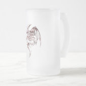 Wyvern Dragon zijn fantasy Mythical Creaters Matglas Bierpul (Voorkant rechts)