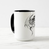 Wyvern Dragon zijn fantasy Mythical Creaters Mok (Voorkant links)
