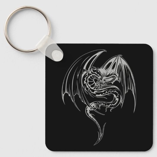 Wyvern Dragon zijn fantasy Mythical Creaters Sleutelhanger (Voorkant)