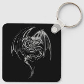 Wyvern Dragon zijn fantasy Mythical Creaters Sleutelhanger (Achterkant)
