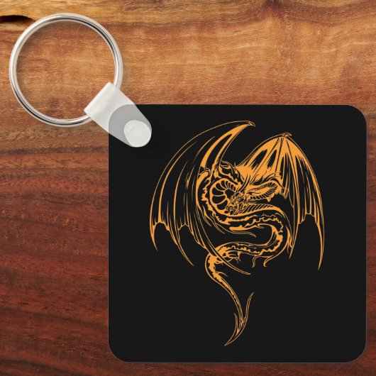 Wyvern Dragon zijn fantasy Mythical Creaters Sleutelhanger (Voorkant)